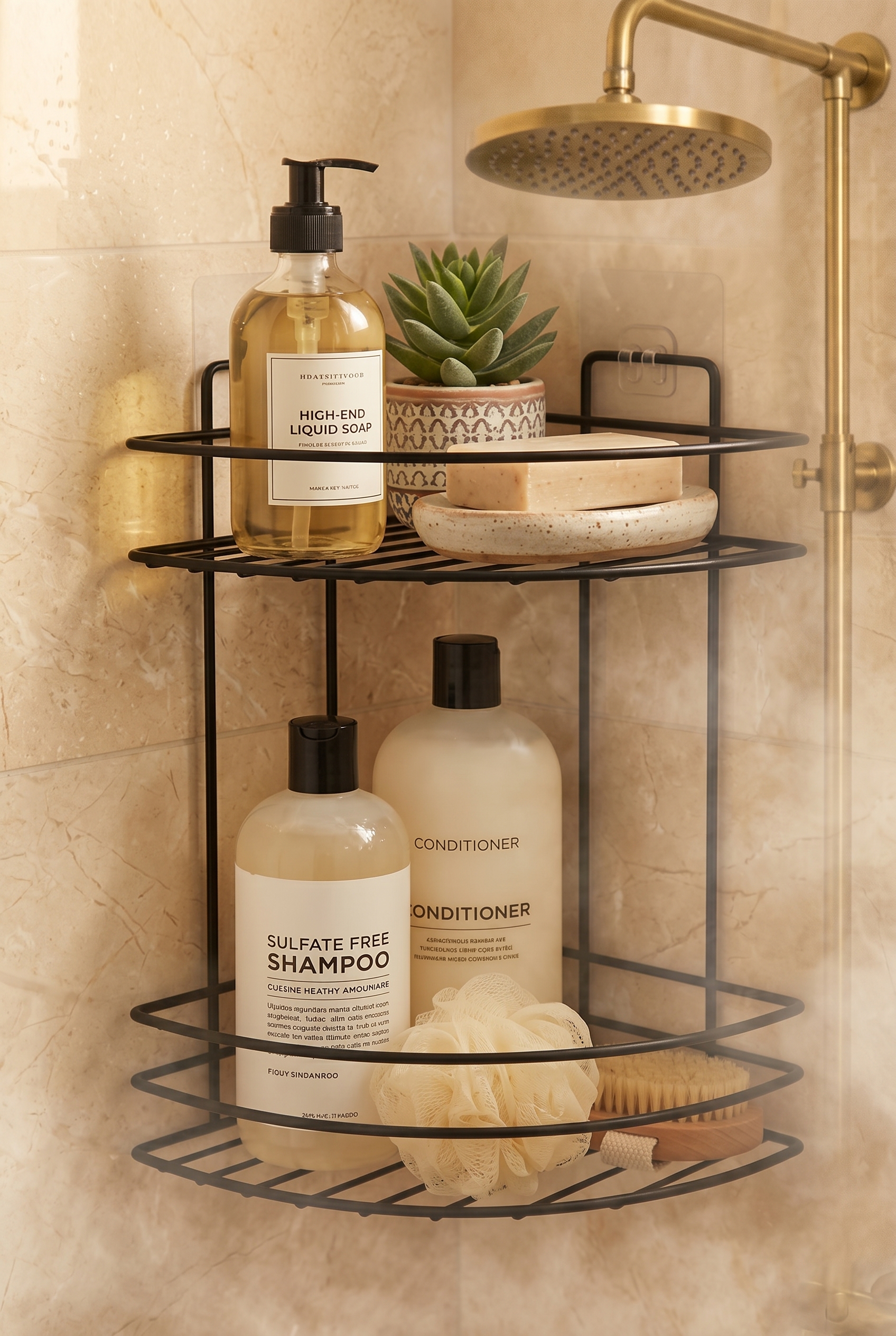 Filora Home Corner 2-Tier Organizer — in a Turkish bathroom setting