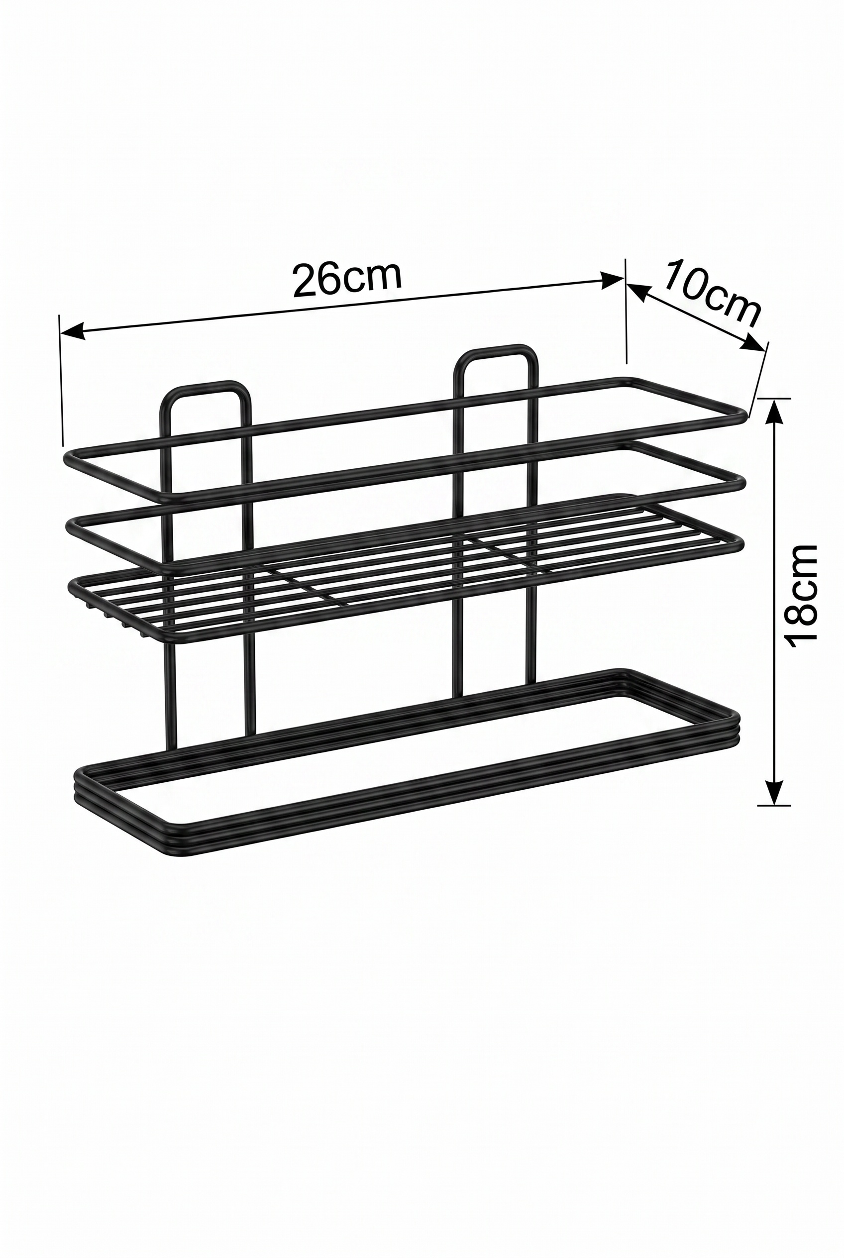 Filora Home Shelf Rectangle Hand Towel Holder — product dimensions and measurements
