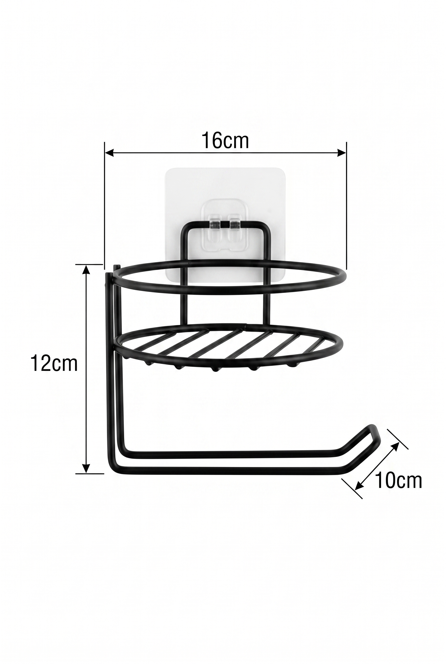 Filora Home Shelf Round Toilet Paper Holder — product dimensions and measurements