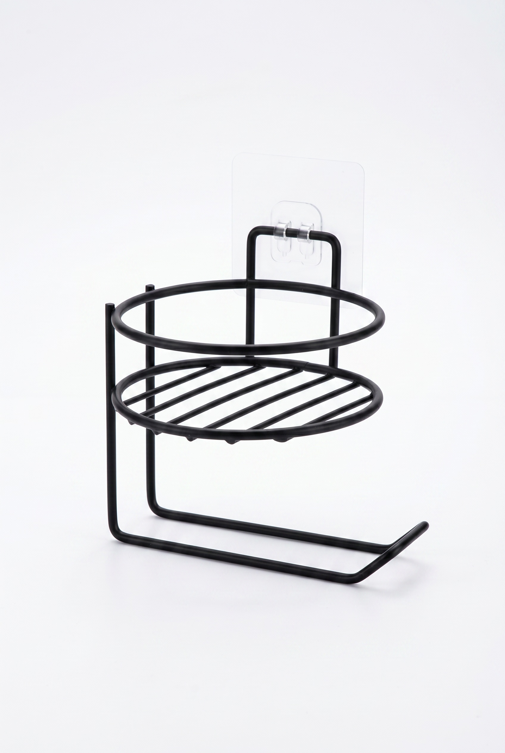 Filora Home Shelf Round Toilet Paper Holder — on white background – studio shot