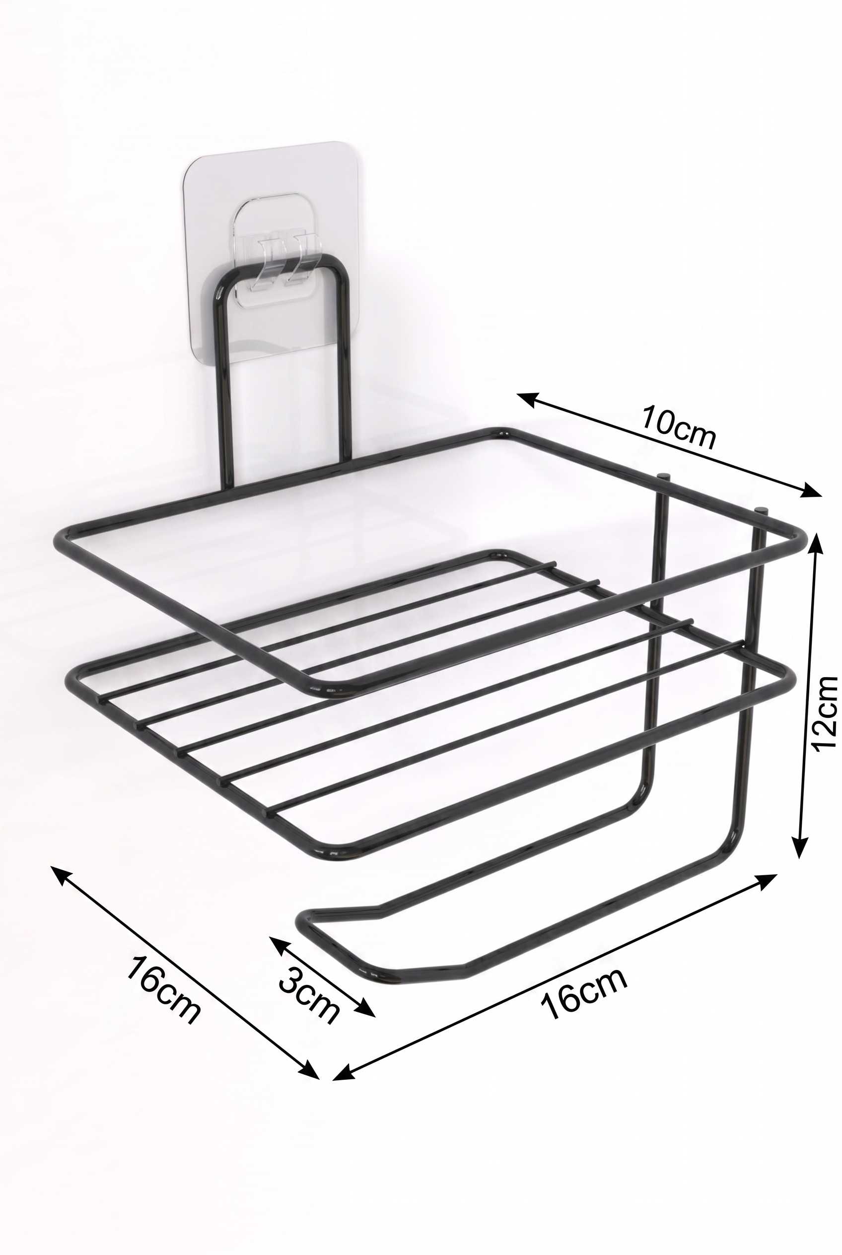 Filora Home Shelf Square Toilet Paper Holder — product dimensions and measurements