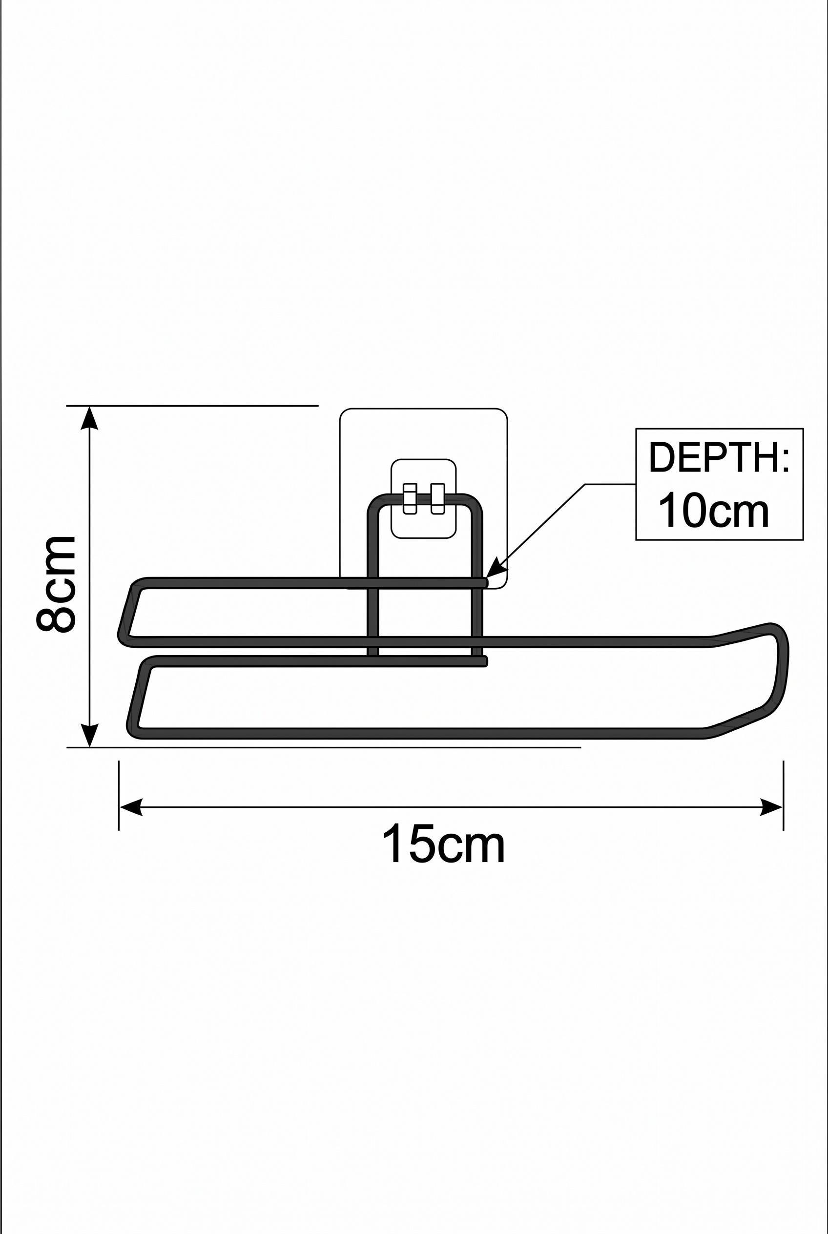Filora Home Single Paper Towel Holder — product dimensions and measurements