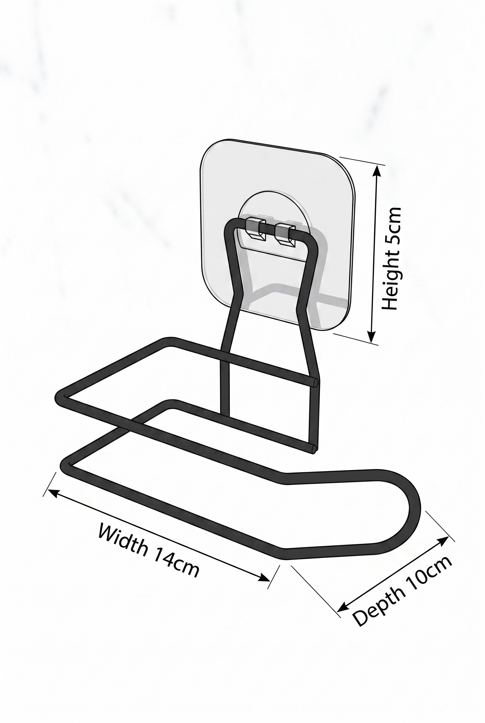 Filora Home Single Toilet Paper Holder — product dimensions and measurements