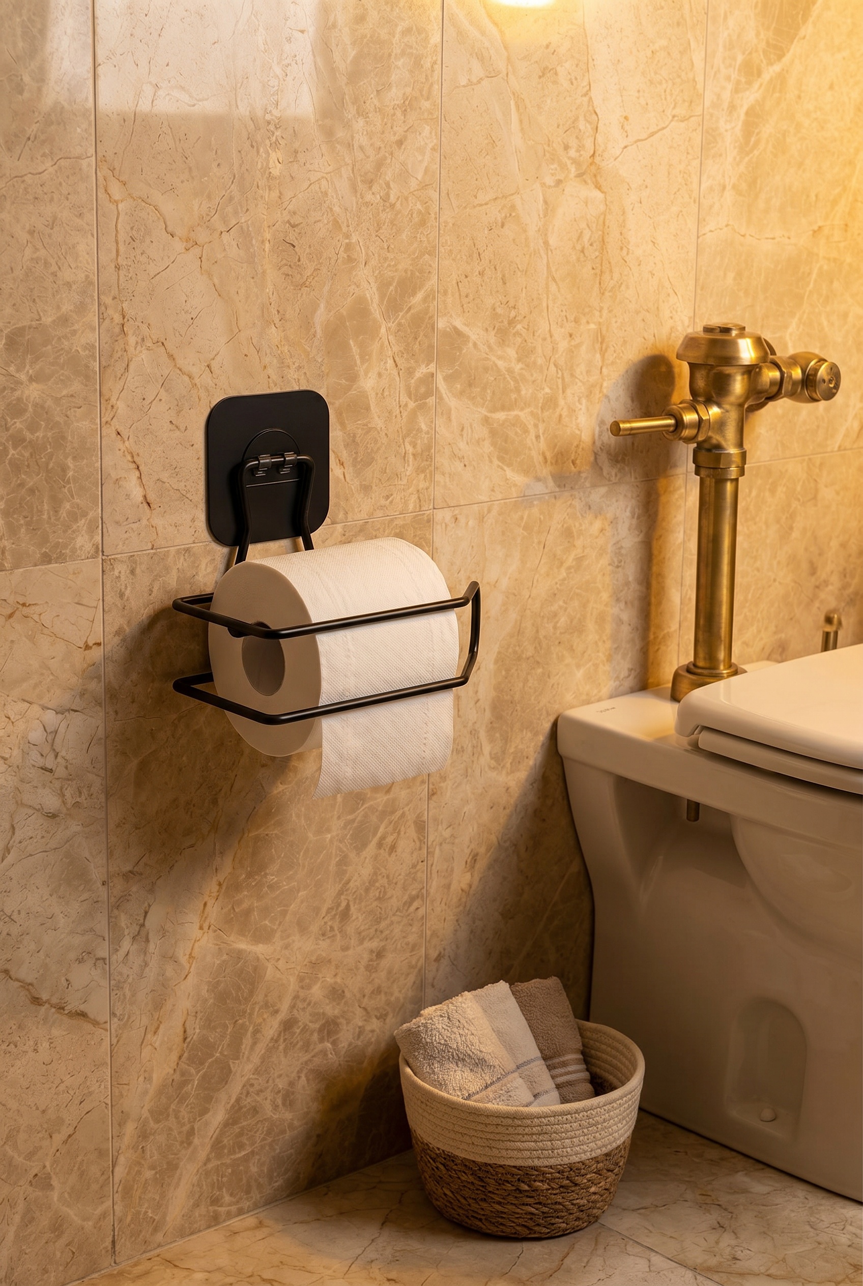 Filora Home Single Toilet Paper Holder — in a Turkish bathroom setting