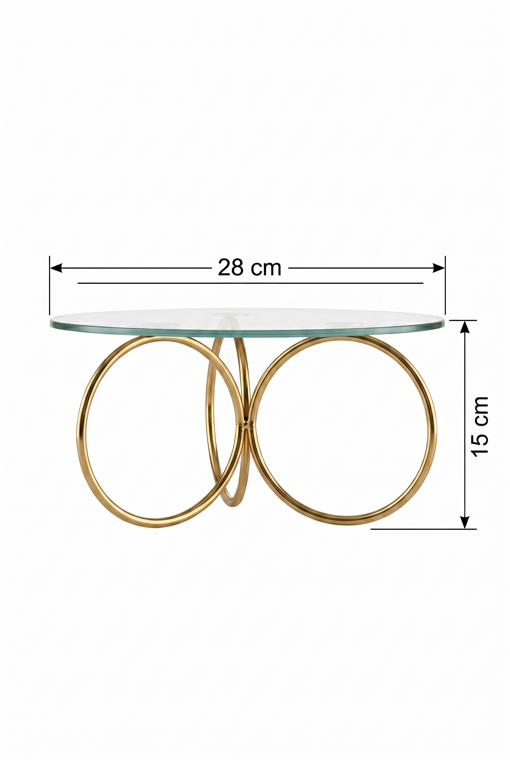 Filora Home Wire Glass Cake Stand — product dimensions and measurements