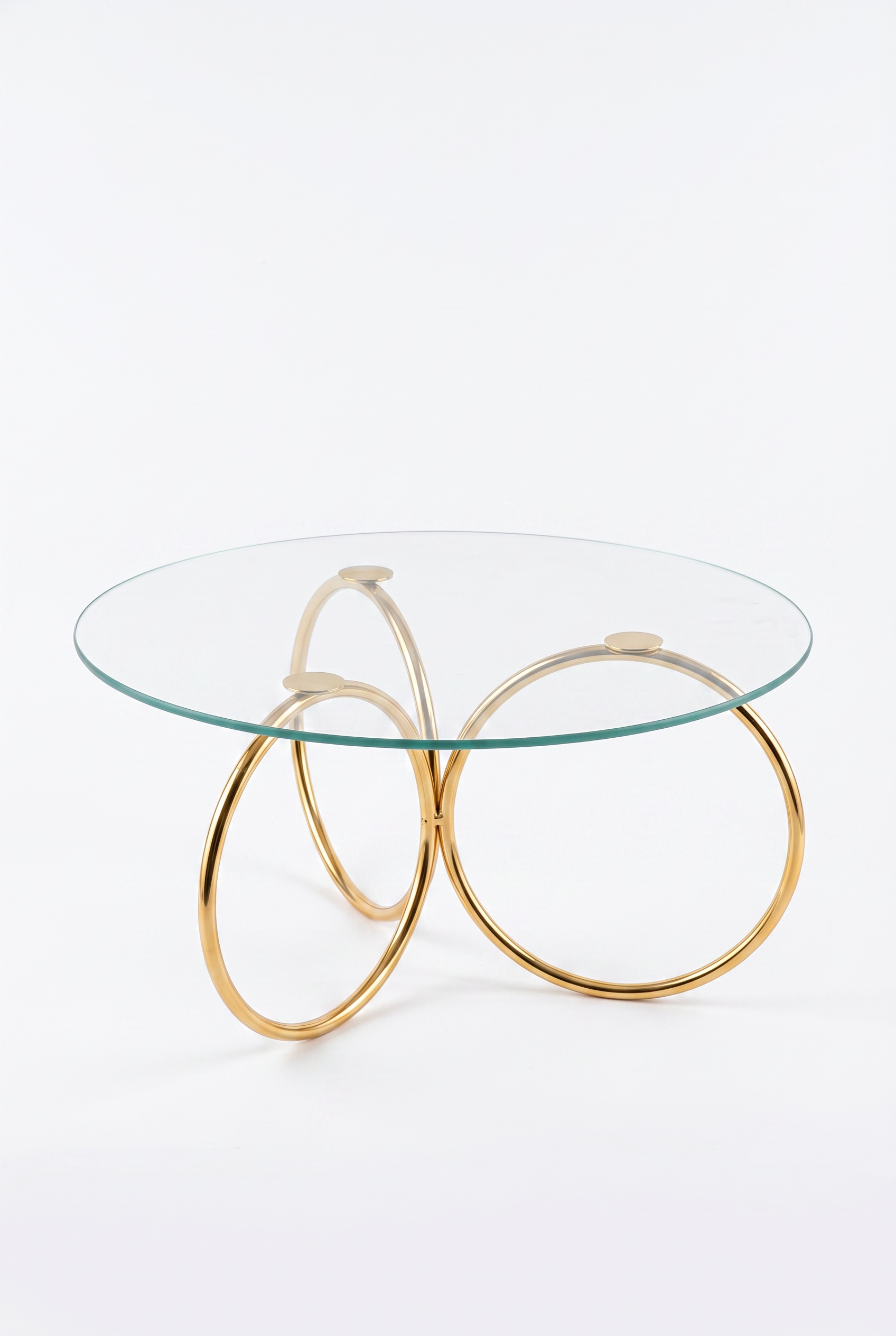Filora Home Wire Glass Cake Stand — on white background – studio shot